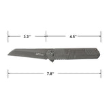 MTech Spring Assist Frame Lock Knife Gray TiNite Coated 3Cr13MoV Stainless-Steel Blade/Gray TiNite Coated Stainless-Steel Handle SKU MT-A2005TT