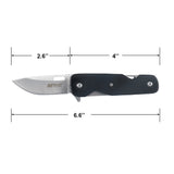 MTech USA Spring Assist Liner Lock Knife Satin Finish 3Cr13MoV Stainless-Steel Blade/Black Wood Handle SKU MT-A2008SB