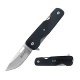 MTech USA Spring Assist Liner Lock Knife Satin Finish 3Cr13MoV Stainless-Steel Blade/Black Wood Handle SKU MT-A2008SB
