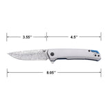 MTech USA Spring Assist Liner Lock Knife Acid Etched 3Cr13MoV Stainless-Steel Blade/Gray Aluminum Handle SKU MT-A2018GY