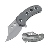 MTech USA Manual Folding Liner Lock Knife Satin Finish 3Cr13MoV Stainless-Steel Blade/Gray Aluminum Handle SKU MT-A2039GY