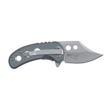 MTech USA Manual Folding Liner Lock Knife Satin Finish 3Cr13MoV Stainless-Steel Blade/Gray Aluminum Handle SKU MT-A2039GY