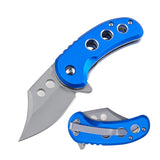 MTech USA Manual Folding Liner Lock Knife Satin Finish 3Cr13MoV Stainless-Steel Blade/Blue Aluminum Handle SKU MT-A2039B