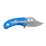 MTech USA Manual Folding Liner Lock Knife Satin Finish 3Cr13MoV Stainless-Steel Blade/Blue Aluminum Handle SKU MT-A2039B