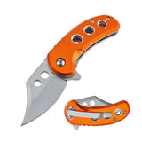 MTech USA Manual Folding Liner Lock Knife Satin Finish 3Cr13MoV Stainless-Steel Blade/Orange Aluminum Handle SKU MT-A2039OR