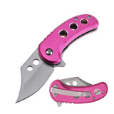 MTech USA Manual Folding Liner Lock Knife Satin Finish 3Cr13MoV Stainless-Steel Blade/Pink Aluminum Handle SKU MT-A2039PK
