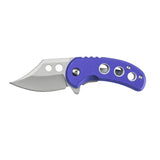 MTech USA Manual Folding Liner Lock Knife Satin Finish 3Cr13MoV Stainless-Steel Blade/Purple Aluminum Handle SKU MT-A2039PL