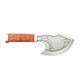 MTech USA Full Tang Axe w/Leather Sheath Dragon Embossed 3Cr13MoV Stainless-Steel Blade/Stacked Leather Handle 10" Overall SKU MT-AXE001D