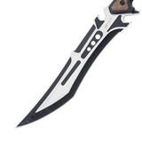 MTech Full Tang Fixed Blade Knife w/Sheath Two-Tone 3Cr13MoV Stainless-Steel Blade/Wood Handle 14.75" Overall SKU MT-FIX003BK