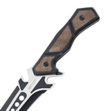 MTech Full Tang Fixed Blade Knife w/Sheath Two-Tone 3Cr13MoV Stainless-Steel Blade/Wood Handle 14.75" Overall SKU MT-FIX003BK