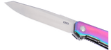 Columbia River Facet Frame Lock Knife 12C27 Satin Blade/Iridescent Stainless-Steel Handle CRKT SKU K230PXP