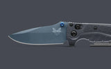 Benchmade Water Mini Adira AXIS Lock Knife Blue Cherakote CPM-MagnaCut Steel Blade/Tempest Gray Grivory Handle SKU 18065BT-01