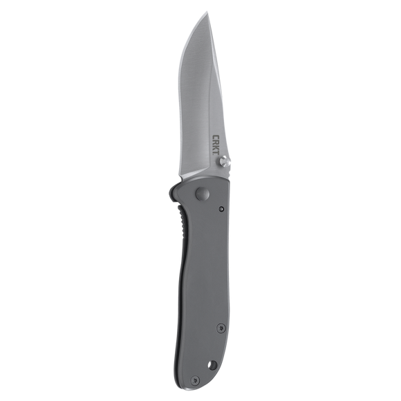 Columbia River Drifter Frame Lock Knife Satin 8Cr14MoV Stainless-Steel Blade/Gray Stainless-Steel Handle SKU CRKT 6450S/CR6450S