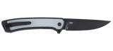 Columbia River Q Liner Lock Knife Black DLC Finish CPM-S35VN Stainless Steel Blade/Black Titanium with Natural (Jade) G10 Inlay Handle SKU CRKT 7077J