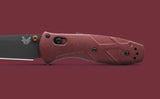 Benchmade Mini Barrage AXIS-Assist Knife Black Cherakote CPM-S30V Stainless-Steel Blade/Redstone Richlite Handle SKU 585BK-04