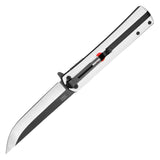 Silver Anime Assist Open Pocketknife Two Tone Blade SKU PF47CH