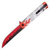 Spring Assist Anime Replica Knife Flame White/Red SKU PF52D