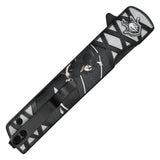 Rukia Kuchiki Spring Assist Folding Knife Black Stainless-Steel Blade/Black & Gray Printed Handle SKU PF72D