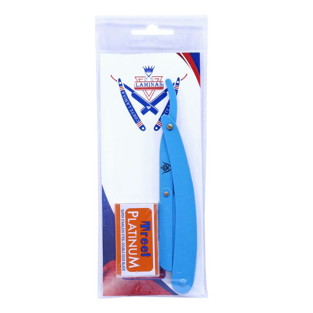 Professional Salon Straight Razor Blue comes with 10 Double Edge Razor ...