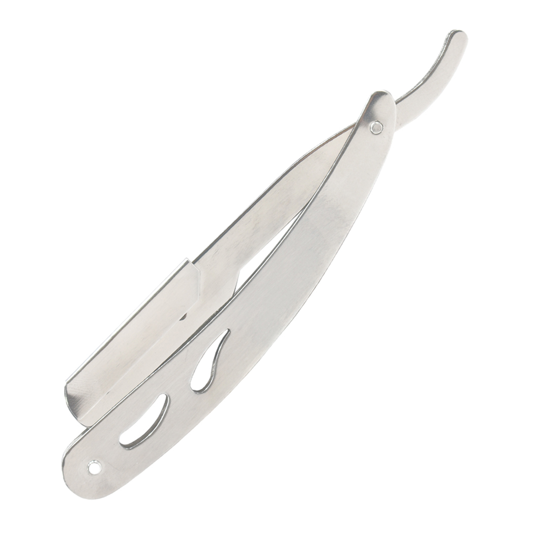 Professional Salon Straight Razor Silver comes with 10 Double Edge Raz ...