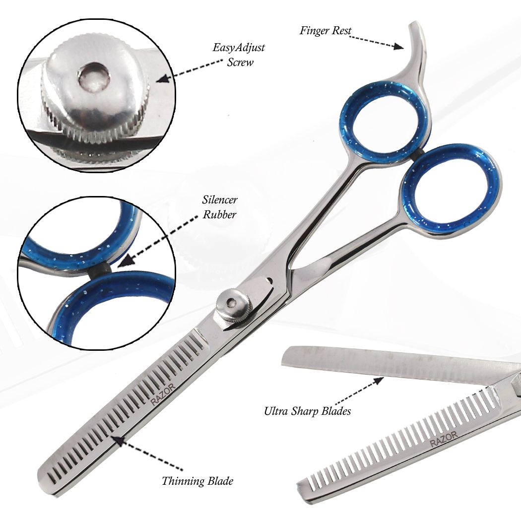 Professional Hair Cutting Razor Edge 6.5” Thinning Scissors SKU 12118 ...