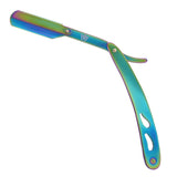 Professional Salon Straight Razor Iridescent comes with 10 Double Edge Razor Blades SKU 12311