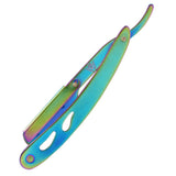 Professional Salon Straight Razor Iridescent comes with 10 Double Edge Razor Blades SKU 12311