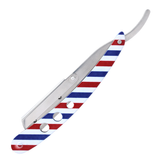 Professional Salon Straight Razor Red,White,Blue comes with 10 Double Edge Razor Blades SKU 12313