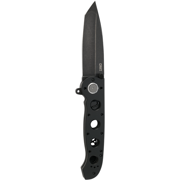 Columbia River Kit Carson Assisted Deadbolt Lock Flipper Knife Black Stonewash D2 Tool Steel Blade/Black Alum. Handle SKU CRKT M16-04DB