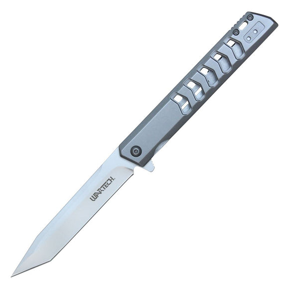 Wartech Assisted Open Pocketknife Tanto/Silver SKU PWT327SL