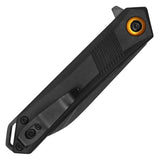 Wartech Black Spring Assist Pocketknife Black 3CR13 SS/Black Handle SKU PWT404BK