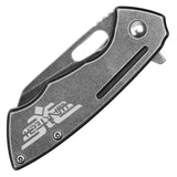 Wartech Spring Assist Mini Eagle Knife Stonewashed 3CR13 Steel SKU PWT423ST
