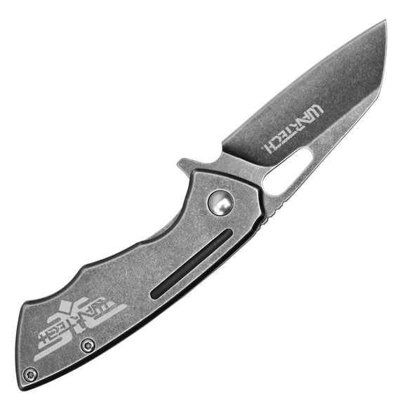 Wartech Spring Assist Mini Eagle Knife Stonewashed 3CR13 Steel SKU PWT423ST