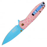 Wartech Assist Open Pocketknife Blue 3CR13 SS/Sweet Treats Handle SKU PWT456A
