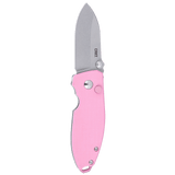 Columbia River Squid Button Lock Knife 14C28N Stainless Steel Blade/Rose Quartz G10 Handle SKU CRKT 2474P