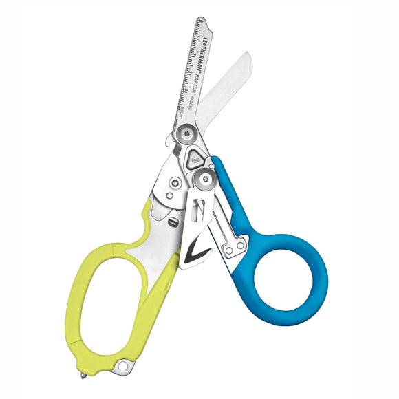 Leatherman Raptor Rescue Medical Shears Full-Size Multi-Tool, Yellow and Blue, Utility Holster SKU 833068