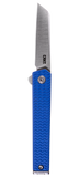 Columbia River Richard Rogers CEO Microflipper Knife Sandvik 12C27 Stainless Steel Blade/Blue Alum. Handle with SS Liners SKU CRKT 7083