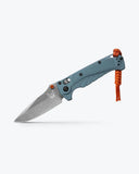 Benchmade Mini Adira MagnaCut Axis Lock Knife CPM-MagnaCut Stainless-Steel Blade/Blue Grivory Handle SKU 18065