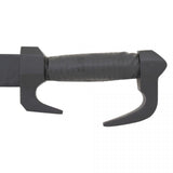 Medieval Warrior Fantasy Sword w/Leather Sheath Black 440 Stainless-Steel Blade/Leather Wrapped Handle 33.5" Overall SKU WT-4017