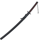 Amine Replica Katana w/Scabbard 67" Overall Black Stainless-Steel Blade/Black & Red Handle SKU FS11