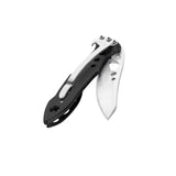 Leatherman Skeletool KB Folding Knife 2.6" Plain Blade, Black Stainless Steel Handles, Frame Lock SKU 832385