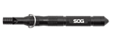 SOG Flint with Safety Whistle 4 Features in all Black Aluminum SKU SOG-FT1001-CP