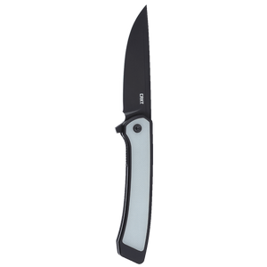 Columbia River Q Liner Lock Knife Black DLC Finish CPM-S35VN Stainless Steel Blade/Black Titanium with Natural (Jade) G10 Inlay Handle SKU CRKT 7077J