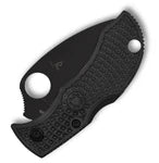 Spyderco ManBug Lock Back Folding Knife Black Serrated VG-10 Steel Blade/Black FRN Handle SKU MBKWSBK
