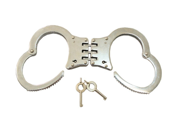 Stainless Steel Heavy Duty Hinged Handcuffs SKU 531