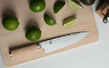 Shun Premier Blonde Chef's Knife 8" Hammered Damascus Blade/Blonde Pakkawood Handle SKU TDM0706W