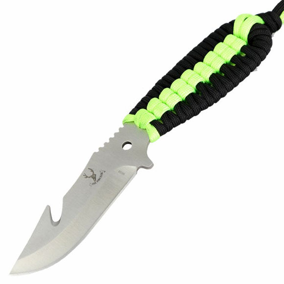The Bone Edge Tactical Hunting Knife Cord Wrapped Handle w/Sheath SKU 9658