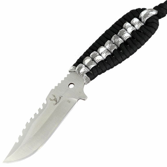 The Bone Edge Tactical Hunting Knife Cord Wrapped Handle W/Sheath SKU 9657