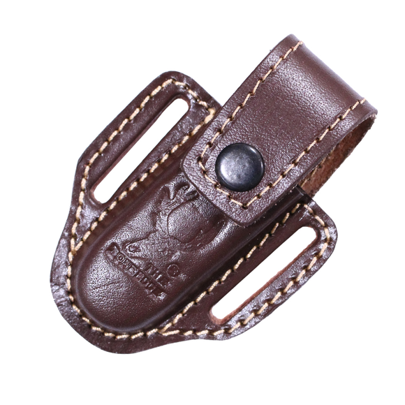 The Bone Edge Tactical Brown Leather Pocketknife Sheath w/Belt Loop 4 ...