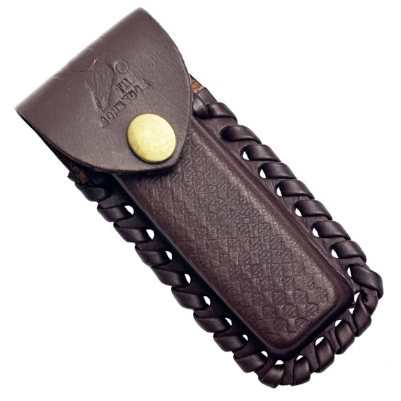 The Bone Edge Brown Leather Pocketknife Sheath w/Belt Loop 5